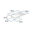 EVIER FOSET SPLE 100*50 GAUCHE FIT-IN 49167