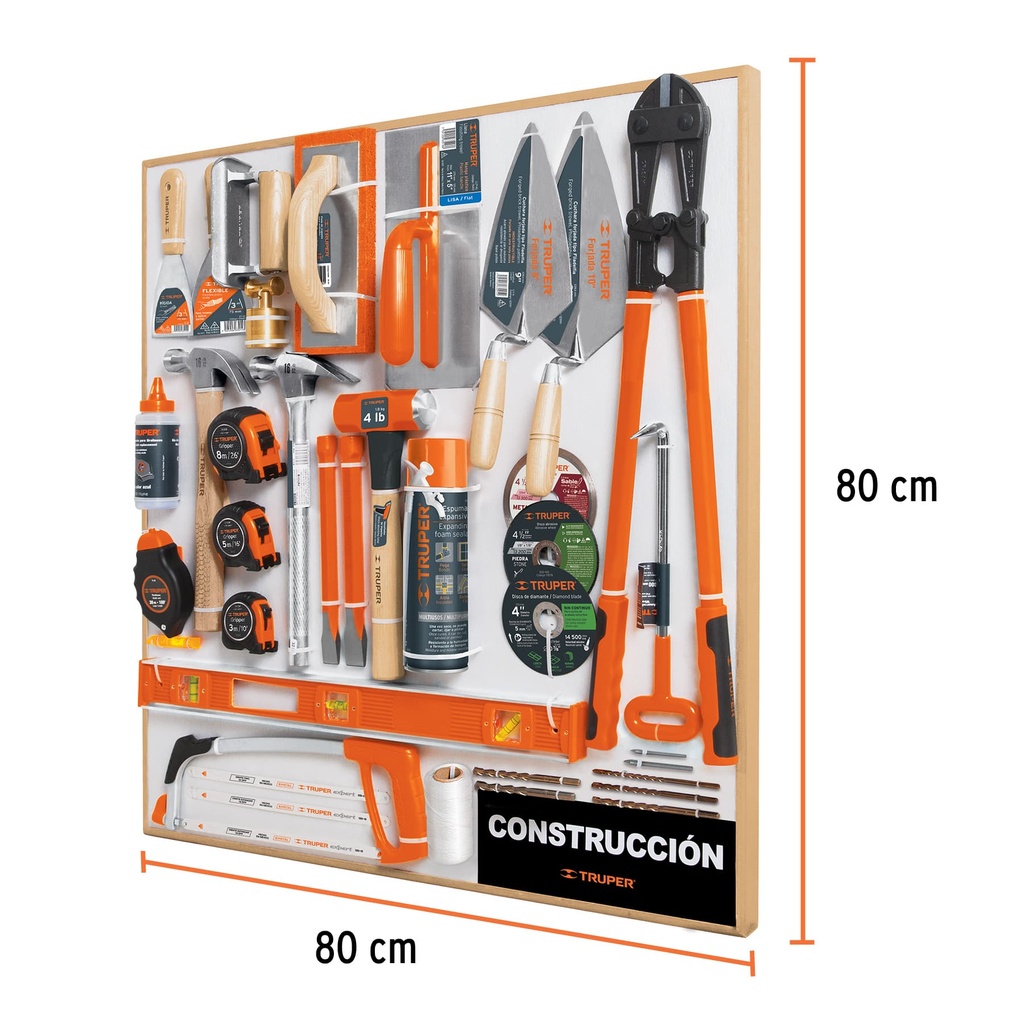 JEUX OUTILS PLANCHE 80X80CM TRUPER 55905
