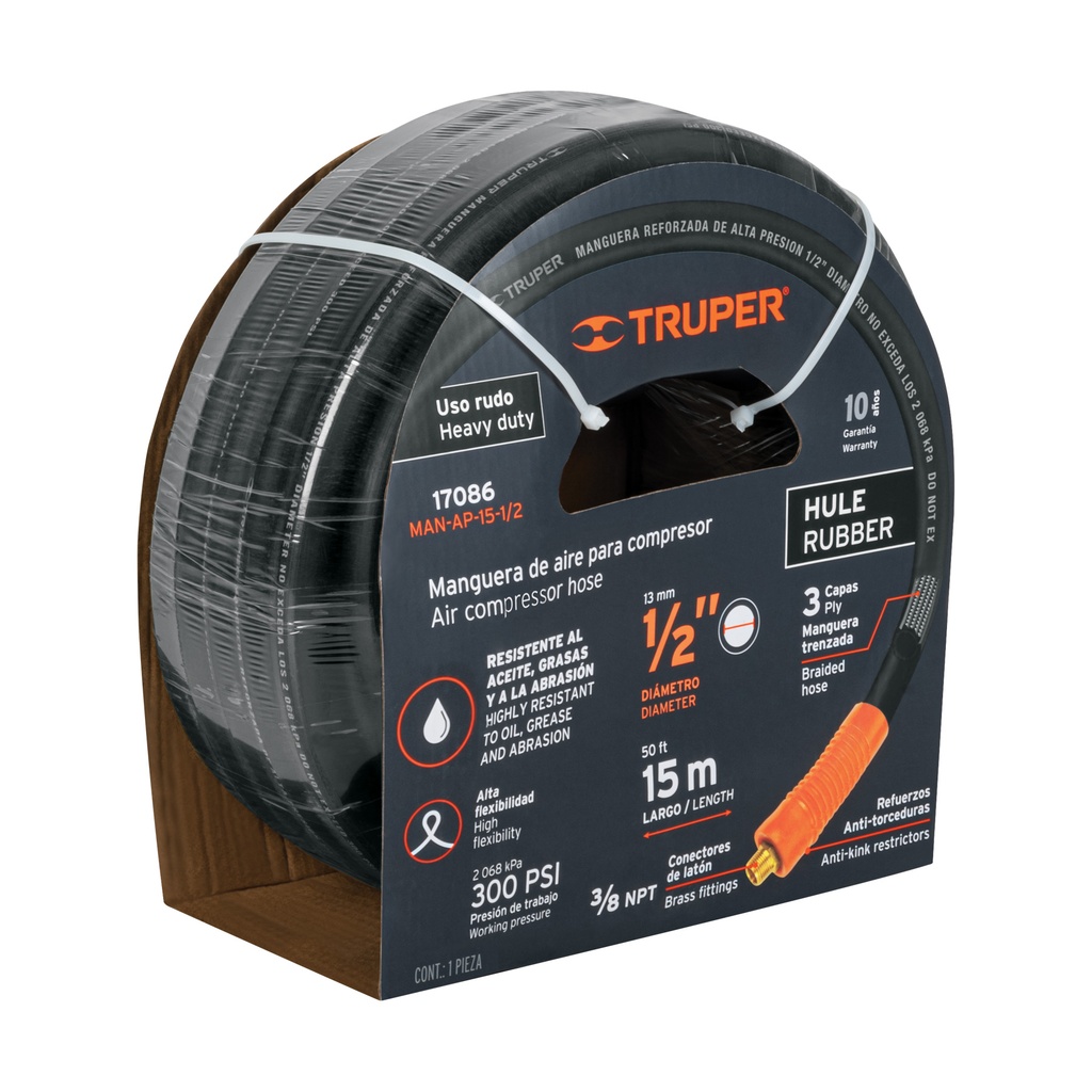 AIR HOSE 1/2 X 15M TRUPER 17086