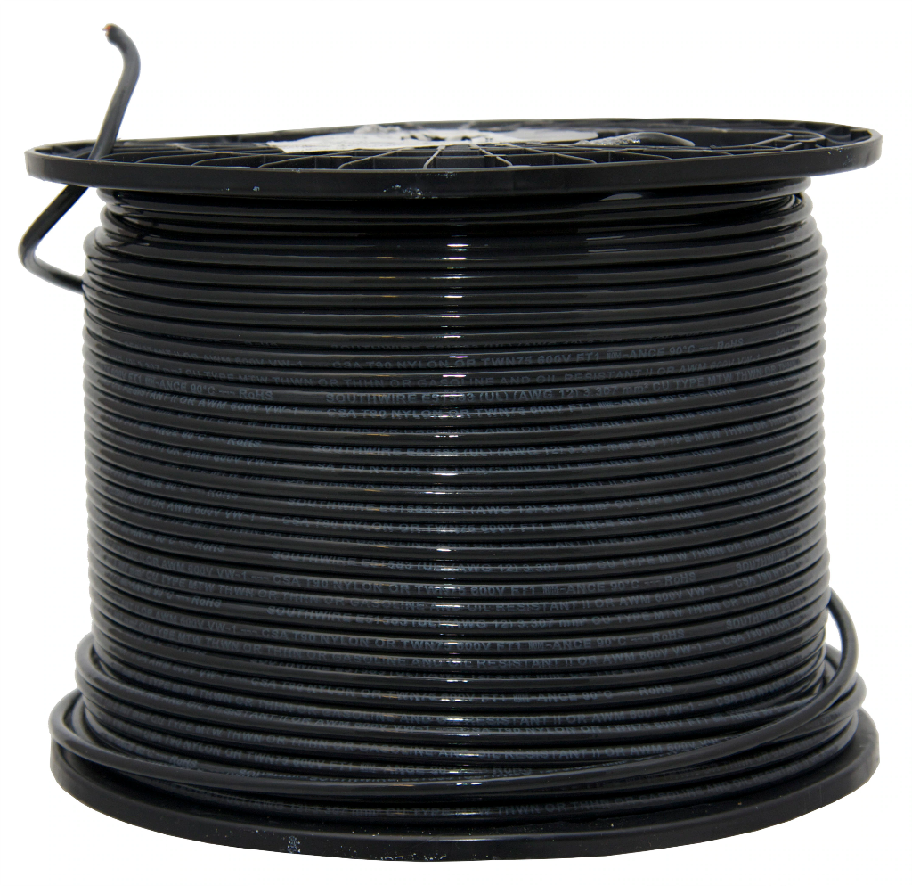 FIL ELECT # 12 MULT NOIR 500FT