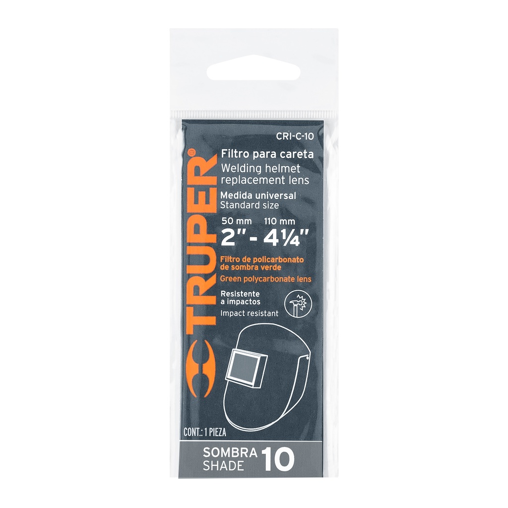 LENTILLE REPLACEMENT CASQUE SOUDURE TRUPER 14274