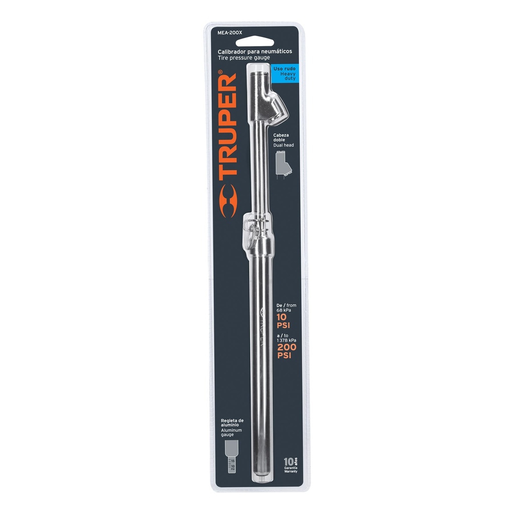MANOMETRE 200LBS 10-200PSI TRUPER 18244