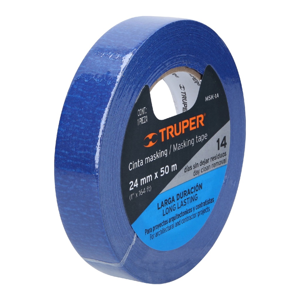 MASKING TAPE BLUE 1"X50M TRUPER 12622