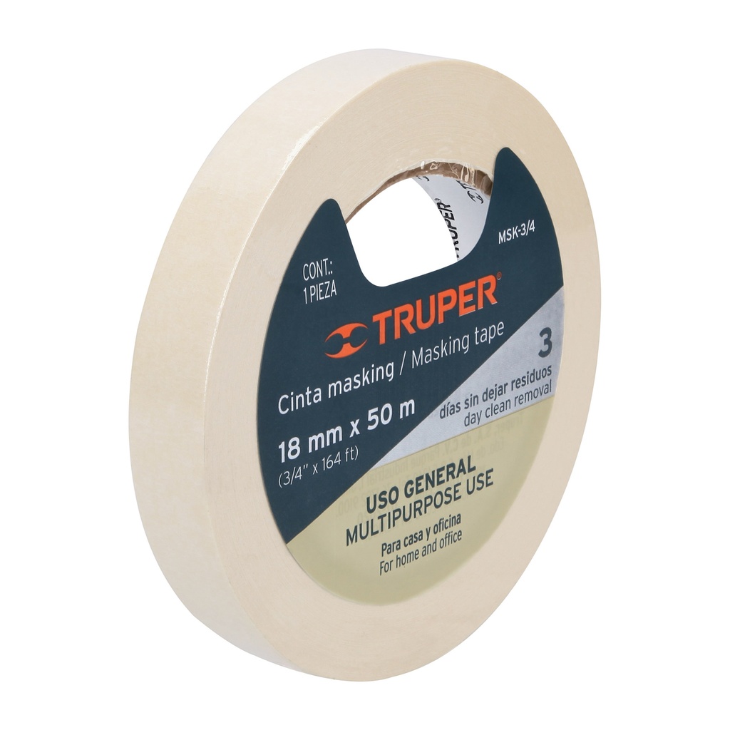 MASKING TAPE CREME 3/4X164FT TRUPER 12590