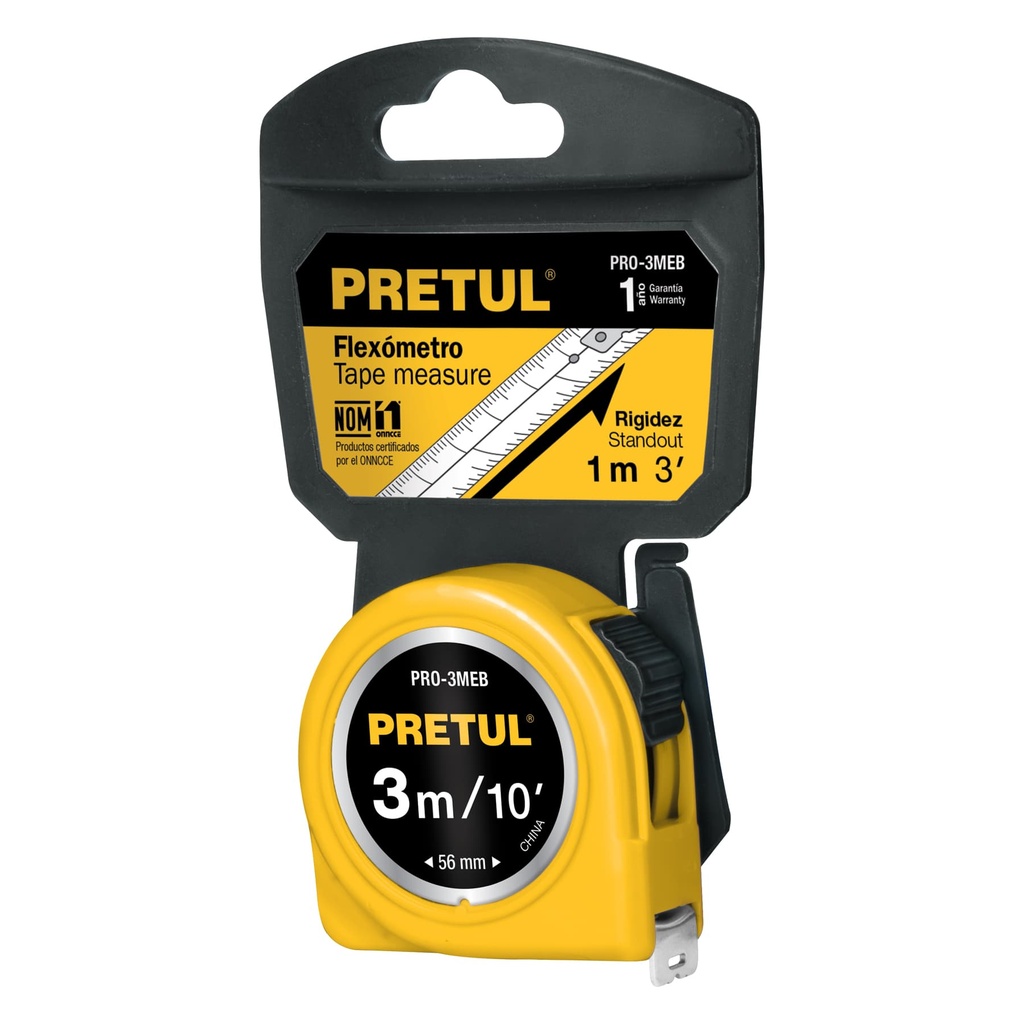 METRE 3M/10FT JAUNE PRETUL 21605