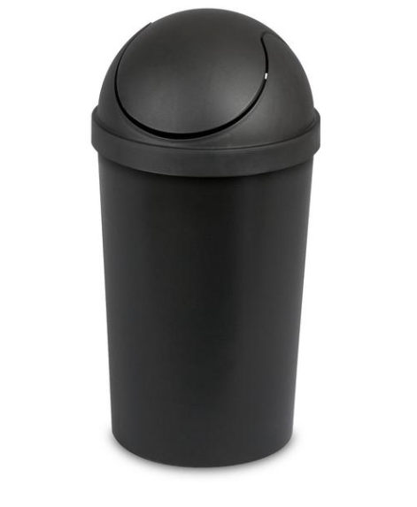 POUBELLE 3GAL/11.4L NOIR SWING TOP 1083LAB9F