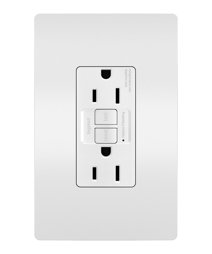 PRISE GFCI 15A BLANC+COV USA 1597-W