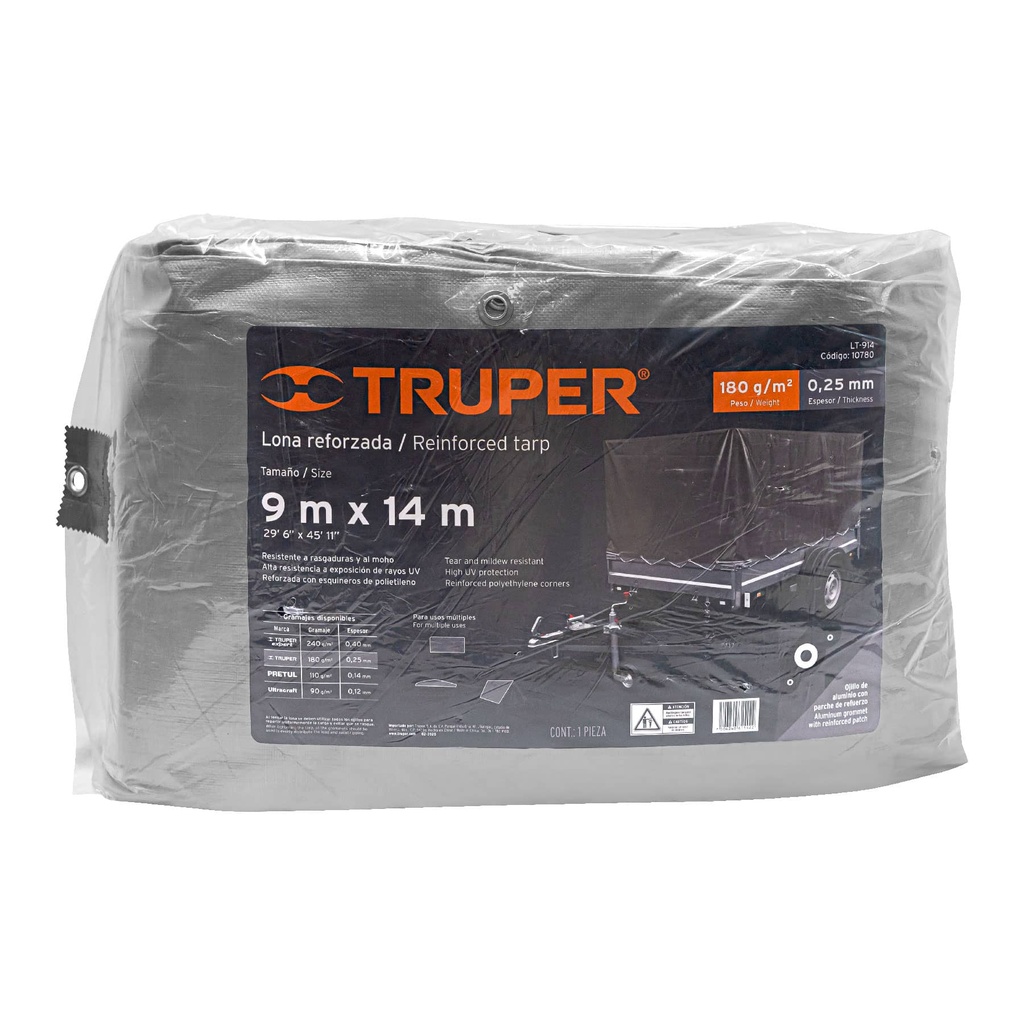 PUELAS TRUPER 9 X 14M GRIS 10780