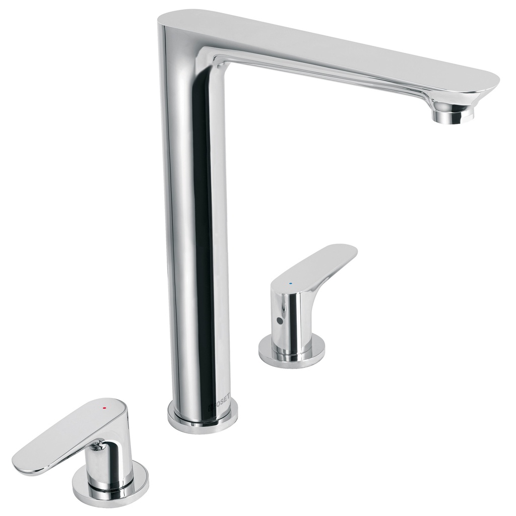 ROBINET EVIER DBLE CHROME FOSET 45192