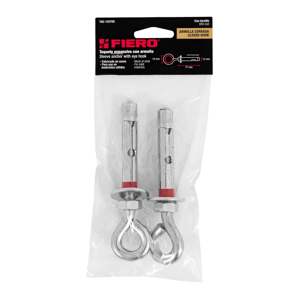 SLEEVE ANCHOR HOOK PK/2 FIERO 47562
