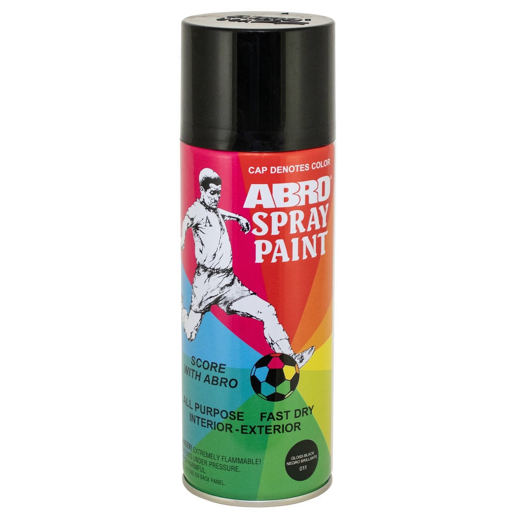 SPRAY PAINT ABRO GLOSS BLACK SP-011