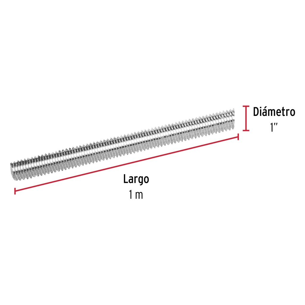 TIGE A FILLIERE 1" X 2.3 FT 42419