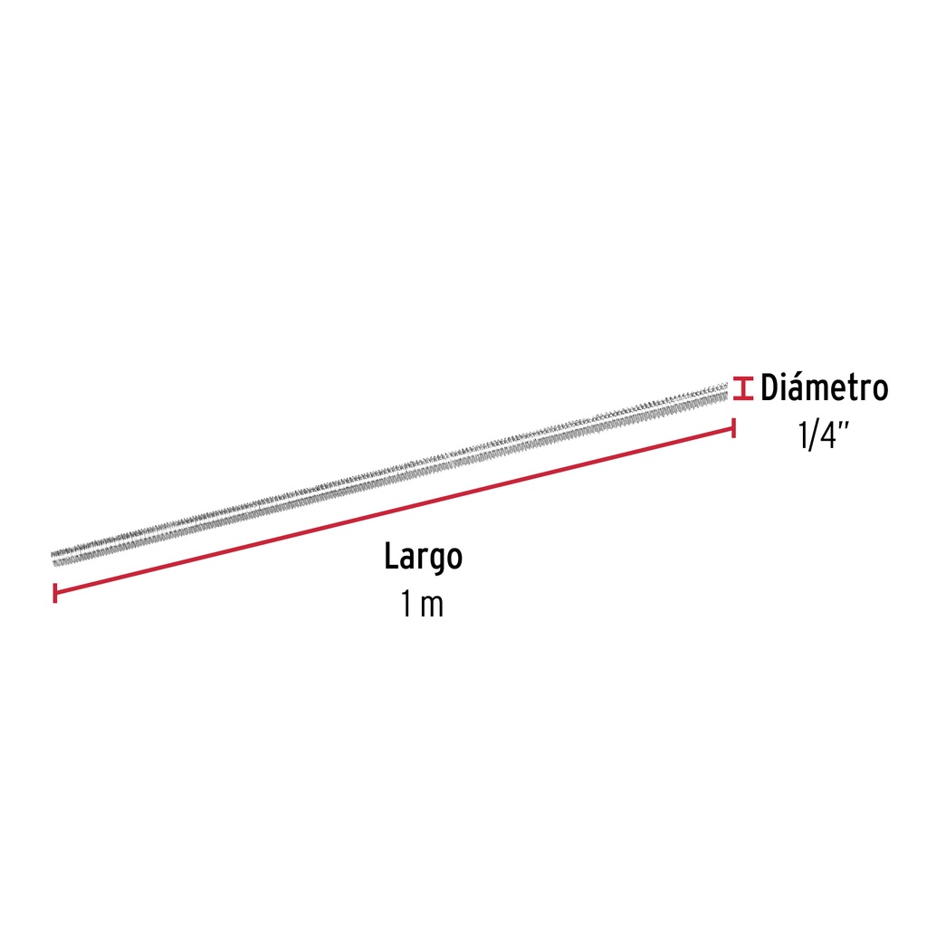 TIGE A FILLIERE 1/4"X2.3FT 42411