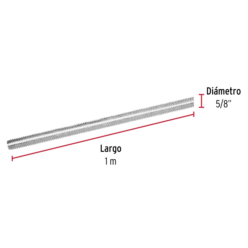TIGE A FILLIERE 5/8"X2.3FT 42416