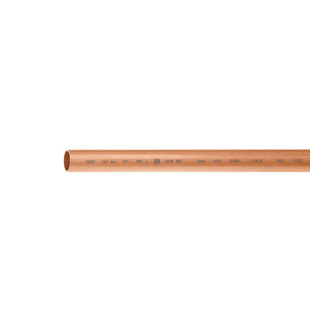 TUBE CUIVRE 1/2" 10FT TRUPER 41271