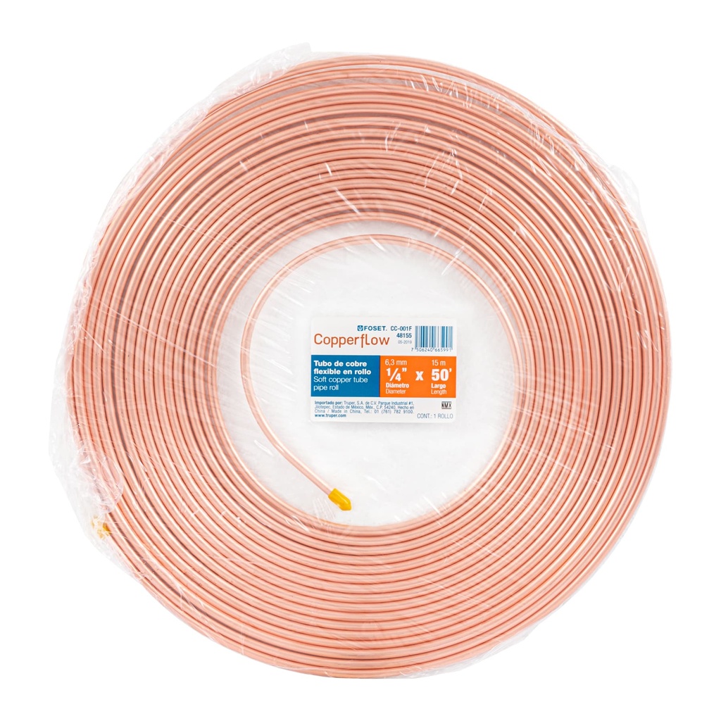 TUBE CUIVRE 1/4*50FT FOSET 48155