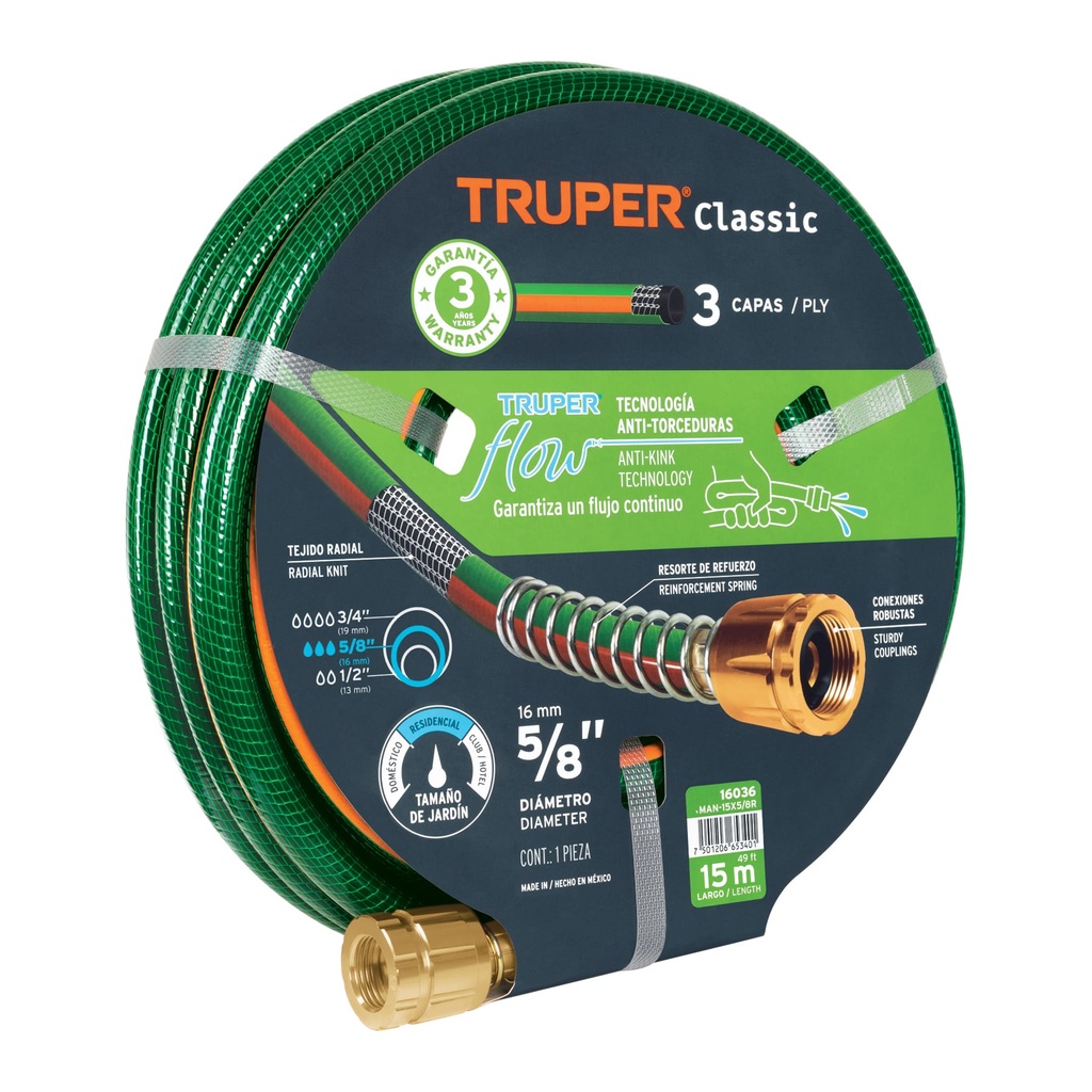TUYAUX ARROSAGE 49FT 5/8 TRUPPER 16036