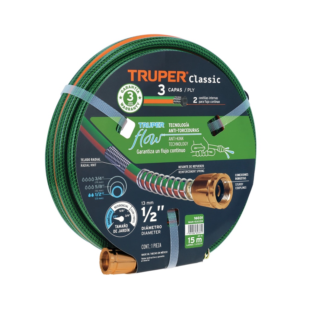 TUYAUX ARROSAGE 49FT 1/2 TRUPER 16031