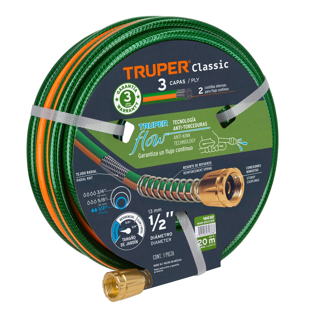 TUYAUX ARROSAGE 65FT 1/2 TRUPER 16032