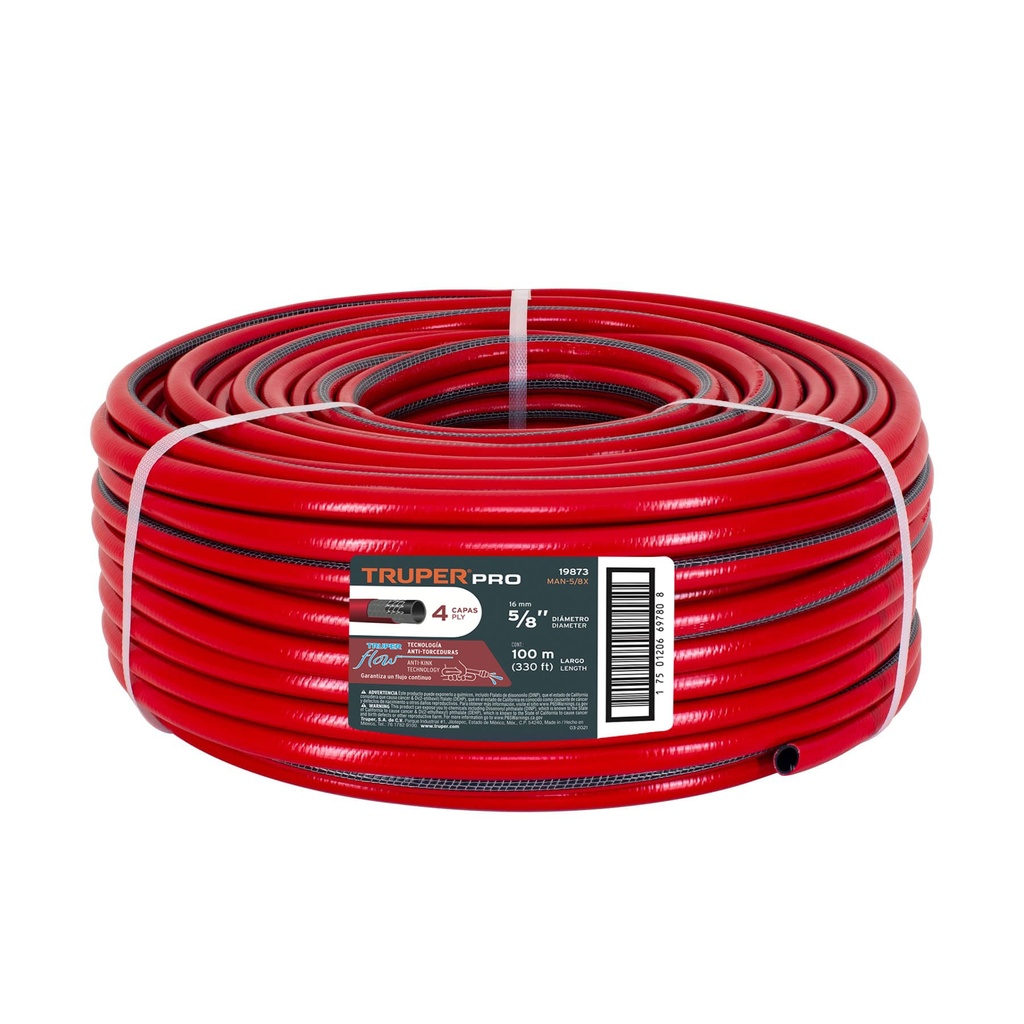TUYAUX ARROSAGE ROUGE 328 FT TRUPER 19873