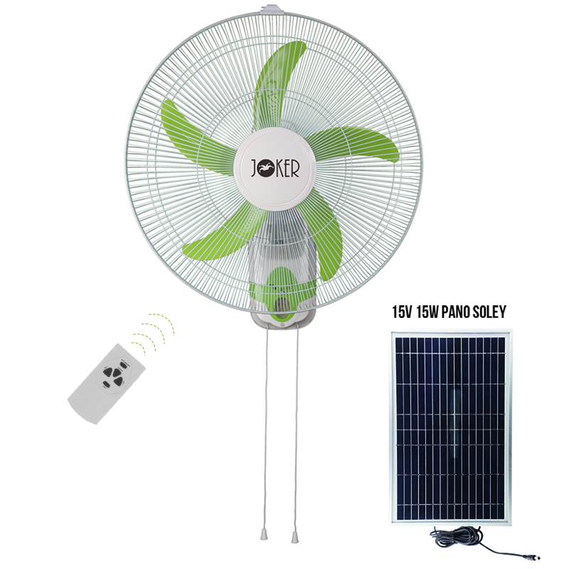 VENTILATEUR JOKER 18" MURAL RE CHARG.+PANNEAU 4444