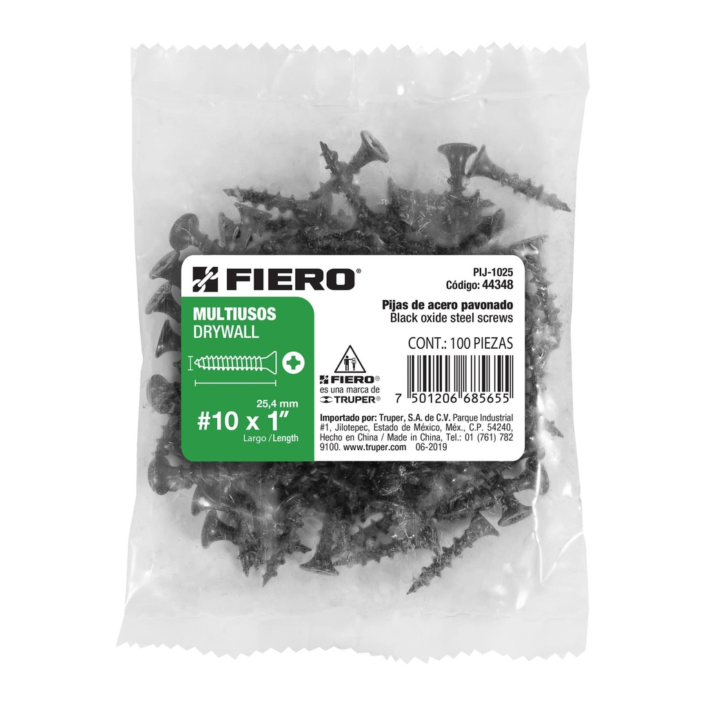 VIS DRYWALL SCREWS #10X 1" BX/100 44348