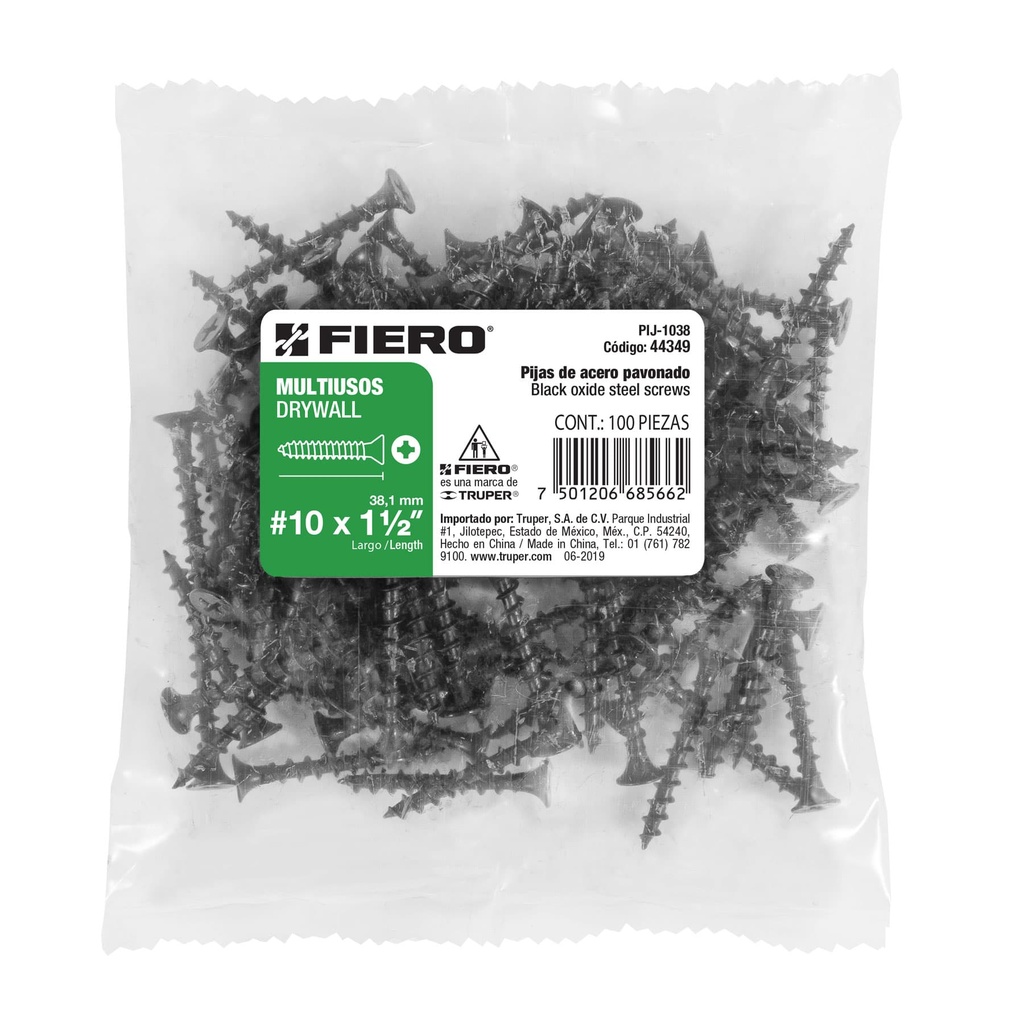 VIS DRYWALL SCREWS #10X1 1/2" BX/100 44349