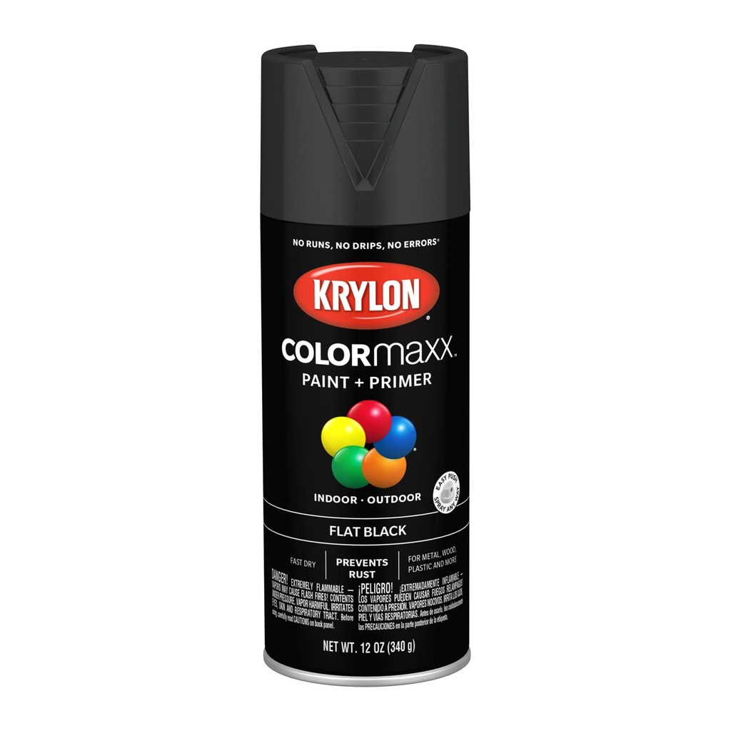 SPRAY KRYLON FLAT BLACK 5546
