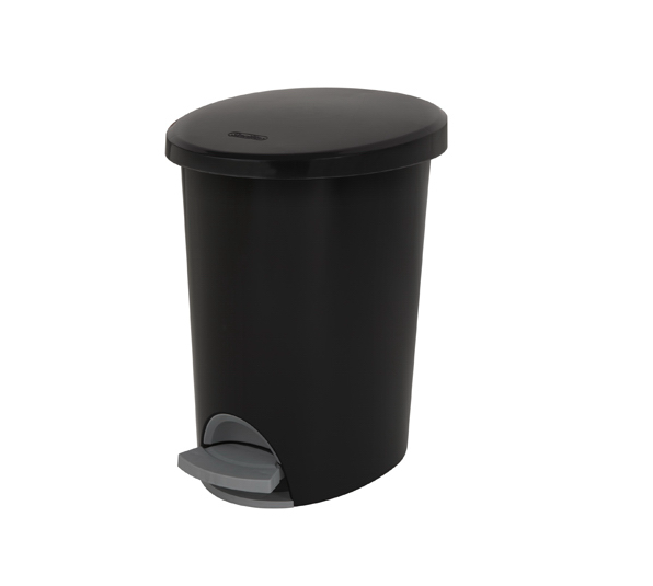 POUBELLE A PEDALE NOIR 2.6GAL STERILITE 1081LAB9