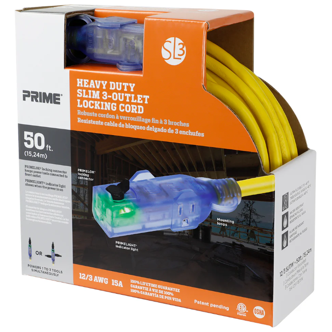 RALLONGE JAUNE TRIPLE 50FT ECB611830