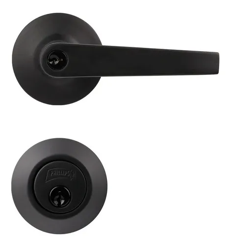 SERRURE A MANCHE NOIR COMBO PHILLIPS MX6973