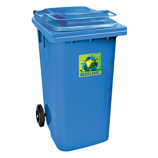 POUBELLE BLEU 120L +ROUE ARQPLAST CF120AZ