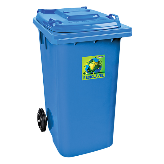POUBELLE BLEU 240L +ROUE ARQPLAST CF240AZ