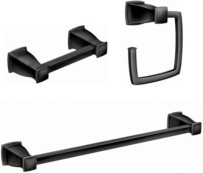 JEU ACC TOILETTE 3PCS NOIR MOEN MY3533BL