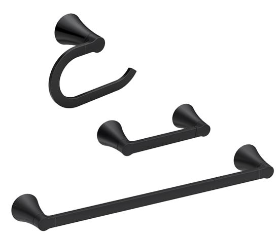 JEU ACC TOILETTE 3PCS NOIR MOEN Y0733BL