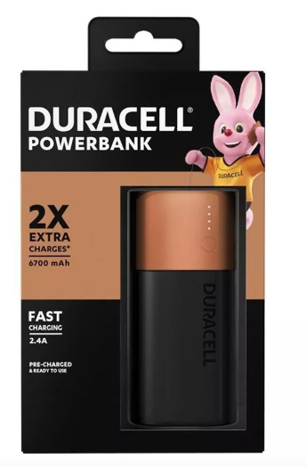 POWERBANK DURACELL 2X 6700 MAH 1013136
