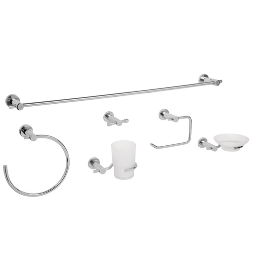 [7506240620051] ACCES. DOUCHE 6PCS CHROME FOSET ELEMENT 49681