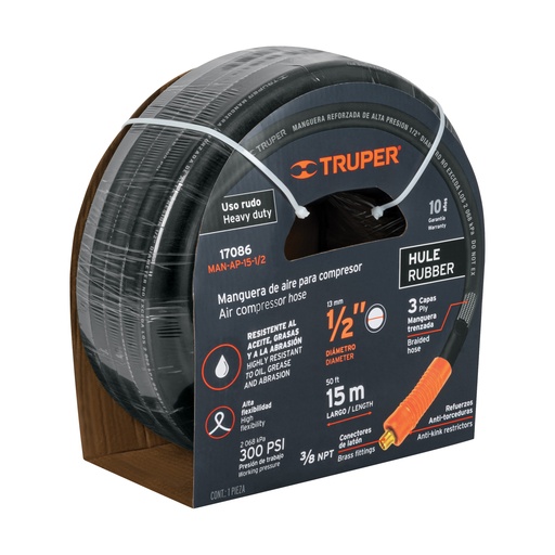 [7501206682845] AIR HOSE 1/2 X 15M TRUPER 17086