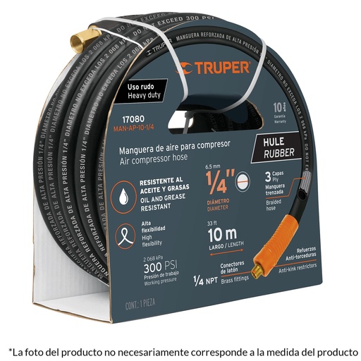 [7501206695210] AIR HOSE 1/4 X 15M TRUPER 17081