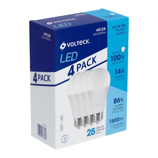 [7506240666646] AMPOULE 14W D.L PK/4 VOLTECK 48128