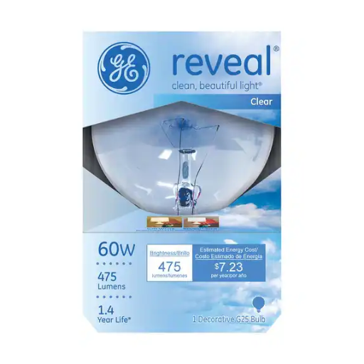 [043168423601] AMPOULE 60W MINI GLOBE GE 42360