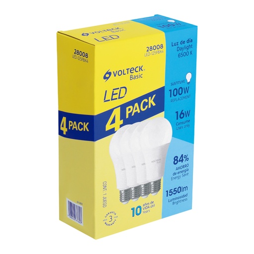 [7506240676607] AMPOULE LED 16W PK/4 VOLTECK 28008