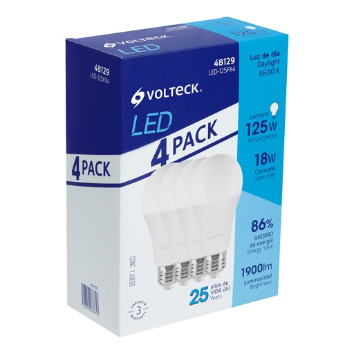 [7506240666653] AMPOULE LED 18W PK/4 VOLTECK 48129