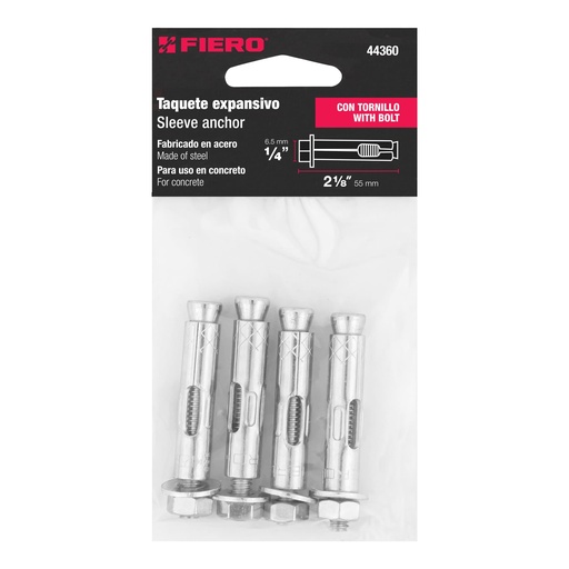 [7501206685938] ANCRAGE D'EXPANSION 1/4 PK/4 FIERO 44360
