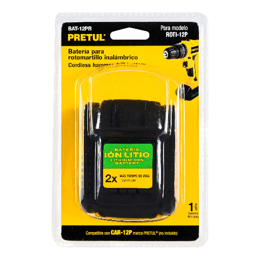 [7506240675549] BATTERIE DRILL 12V PRETUL 21017