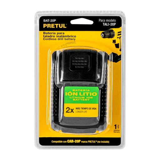[7506240675518] BATTERIE DRILL 20V BAT-20P PRETUL 21014