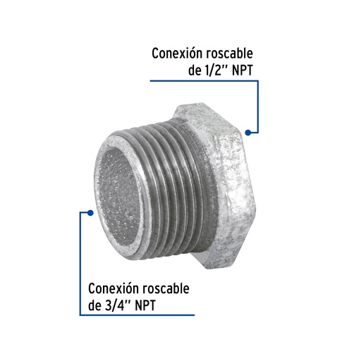 [7506240626985] BUSHING GALV 3/4*1/2 FOSET 47503