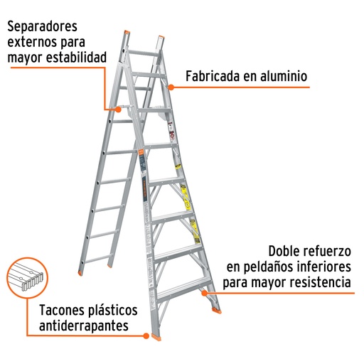 [7506240618744] ESCABOT TRUPER 15FT ALUM PLIANTE 16747