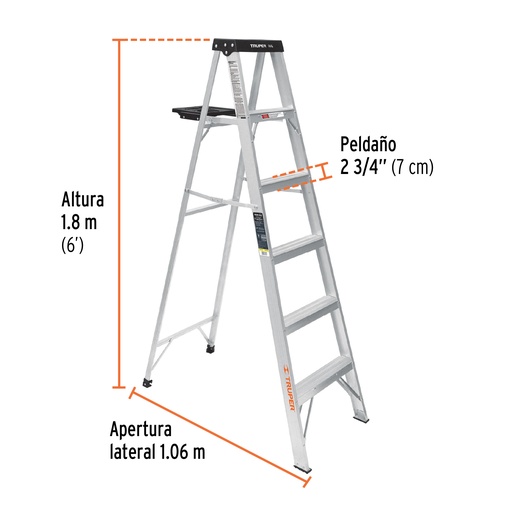 [7501206672655] ESCABOT TRUPER 5 FT ALUM 16743