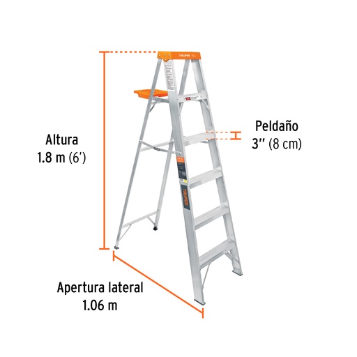[7506240614401] ESCABOT TRUPER 5FT ALUM 10335